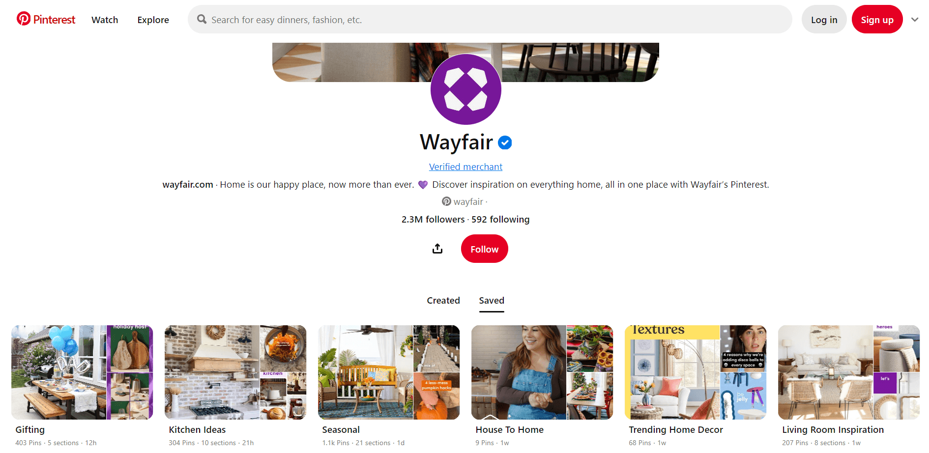 The Complete Holiday Deals Guide for 2024: Current Deals, Content Ideas, and More! 8 Wayfair’s Pinterest Board