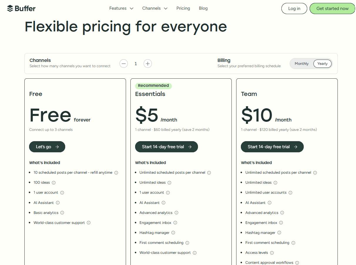 Complete 2025 Buffer Pricing Guide: Plans, Features, and Costs 6 Buffer's Updated Pricing