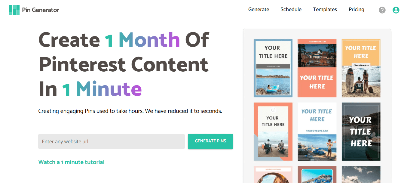 Pinterest Pin Size: The Ultimate Guide for 2026 6 Screenshot of the Pin Generator Website