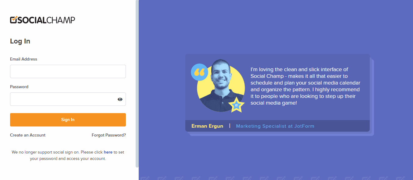 Social Media Posting Schedule: Your One-Stop Guide To Consistency 6 Social Champ’s Login Page