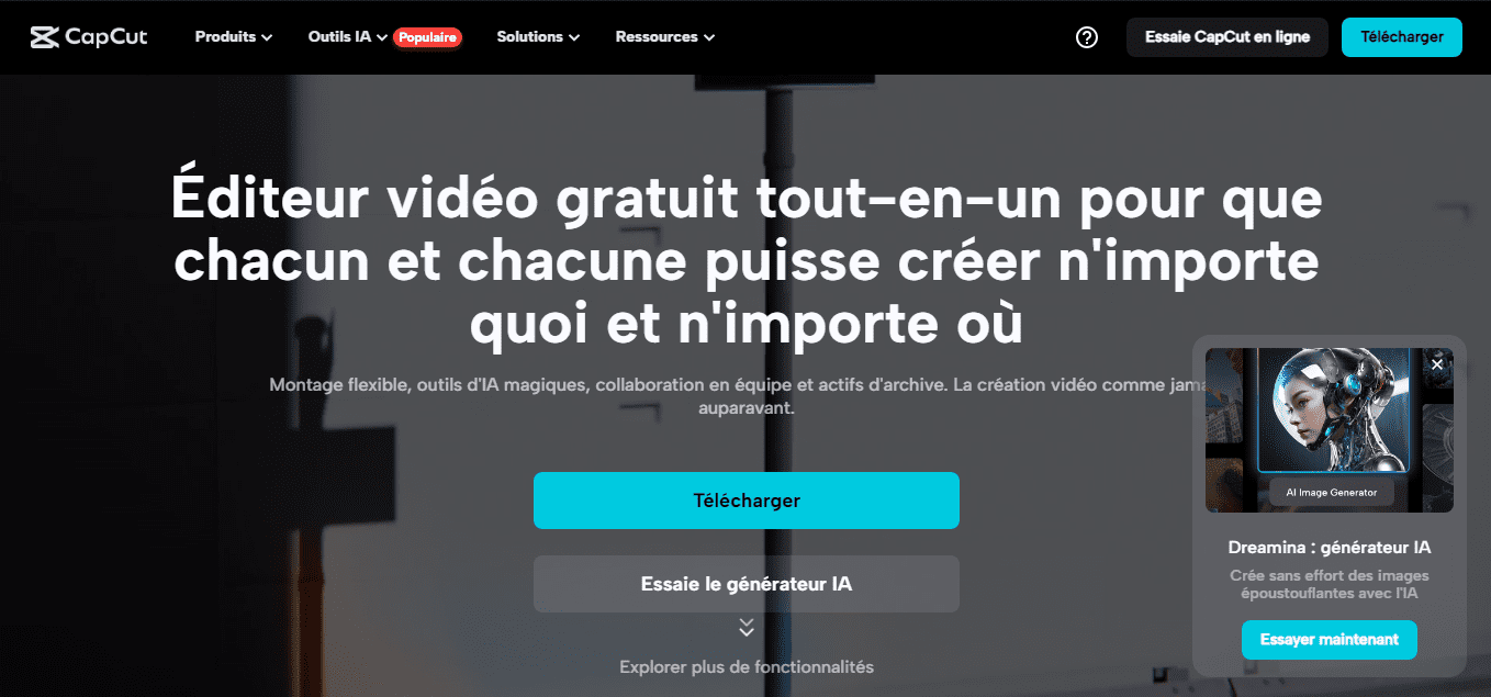 Best YouTube Growth Tools to Boost Your Channel in 2025 12 Capcut's Landing Page