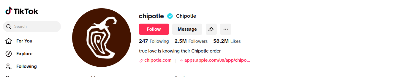 TikTok Business Account vs Personal – Which One Should You Choose in 2025? 7 Chipotle’s Optimized Bio on TikTok