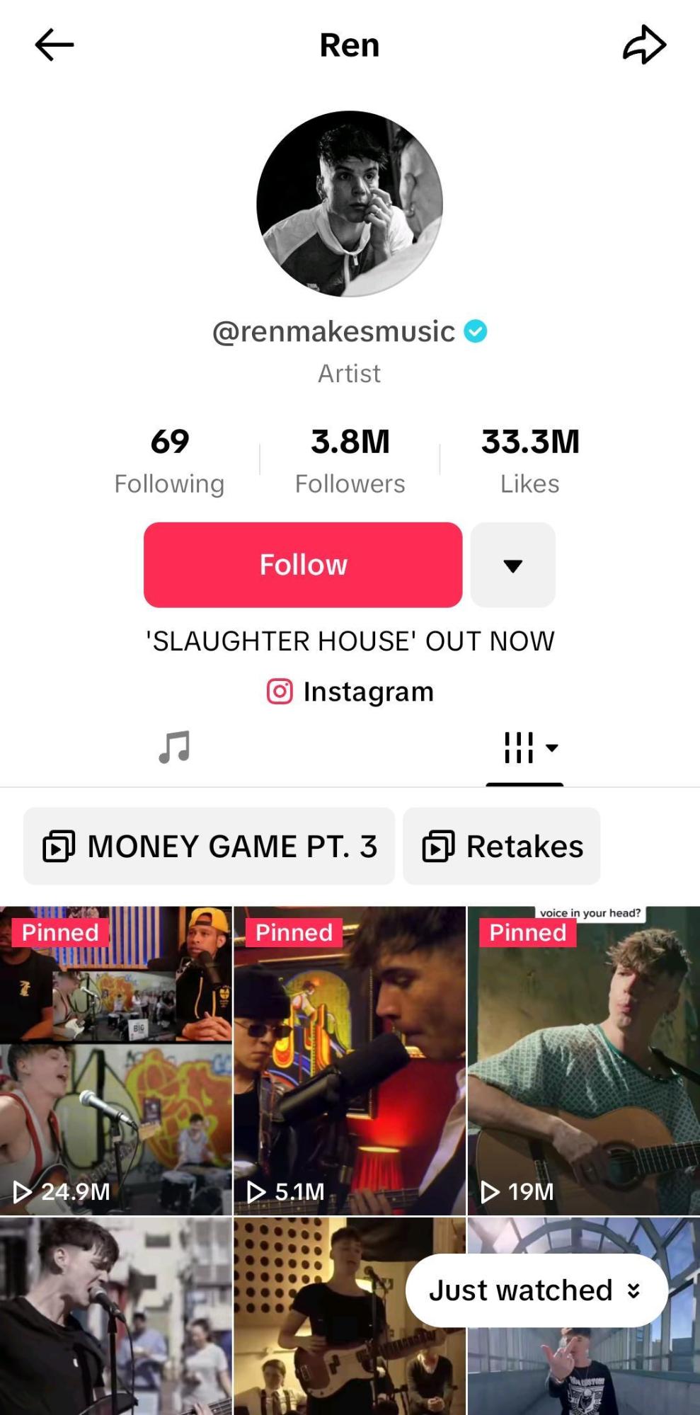 An Artist’s TikTok Profile