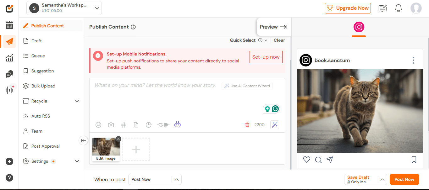 Social Champ’s Dashboard