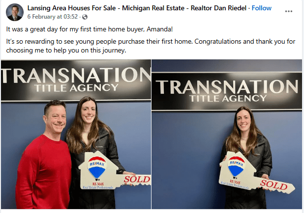 Storytelling Example of Clients on Facebook 