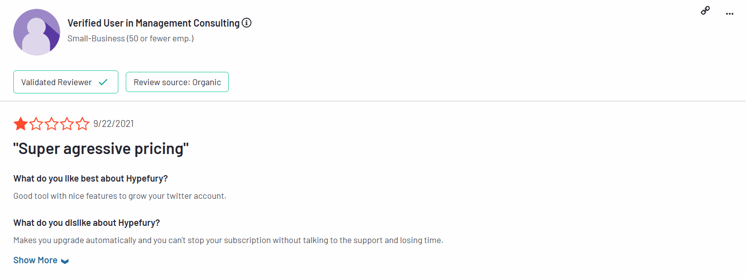 A User’s Review About Hypefury Pricing on G2