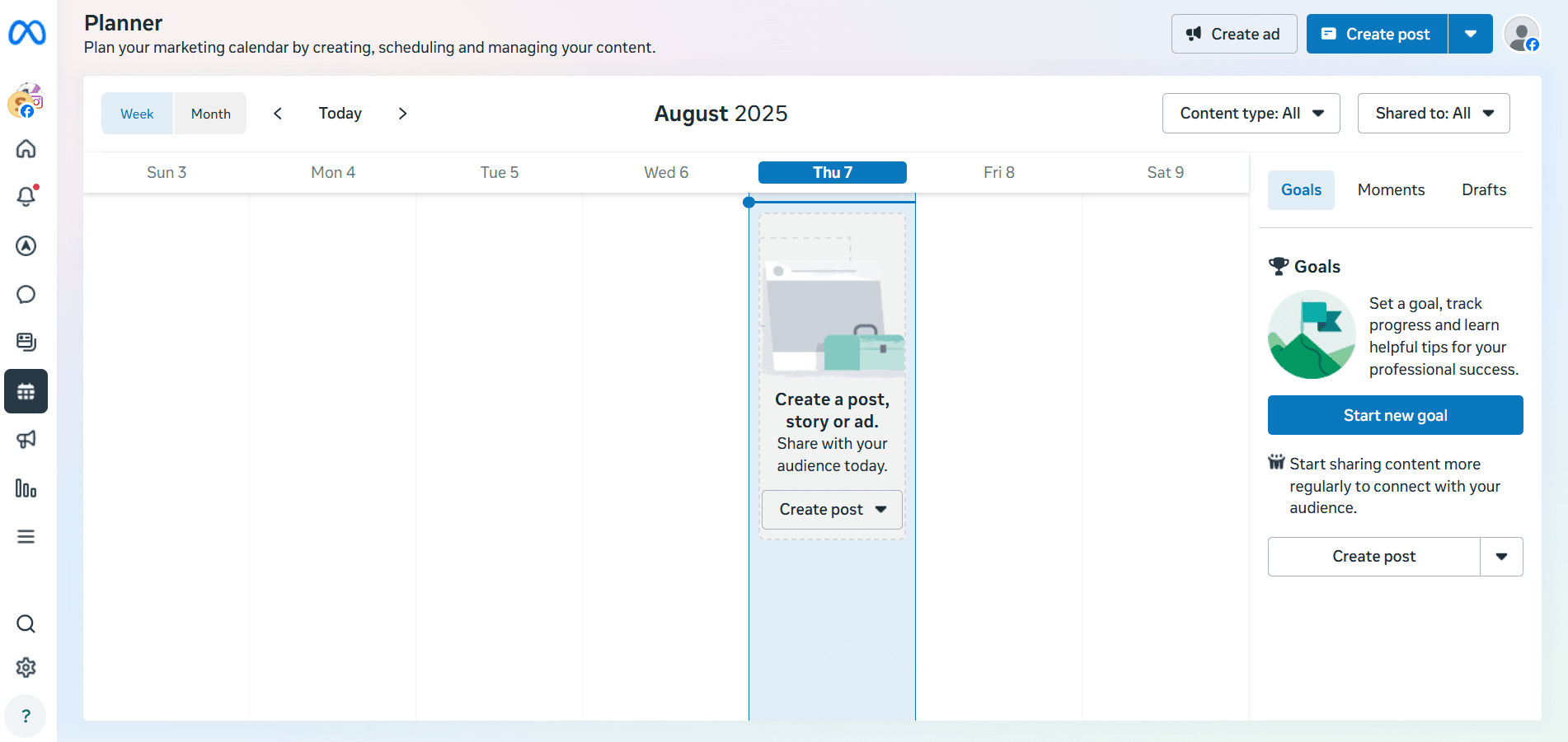 Meta Business Suite’s Planner