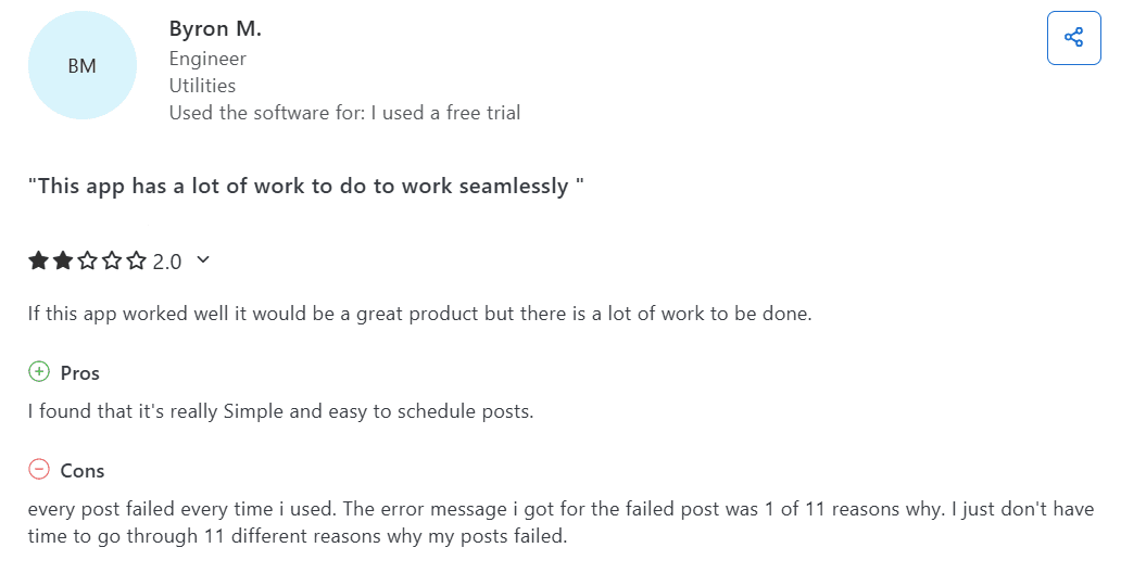 A Review for OneUp on Capterra
