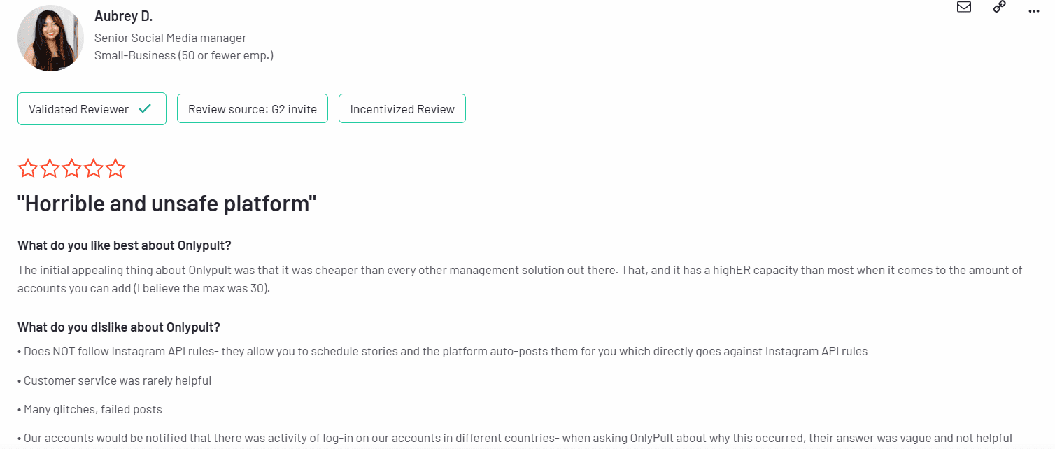 A Review for Onlypult on G2