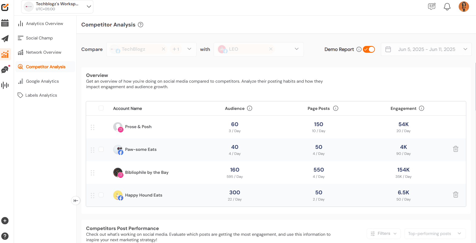 Social Champ’s Competitor Analysis