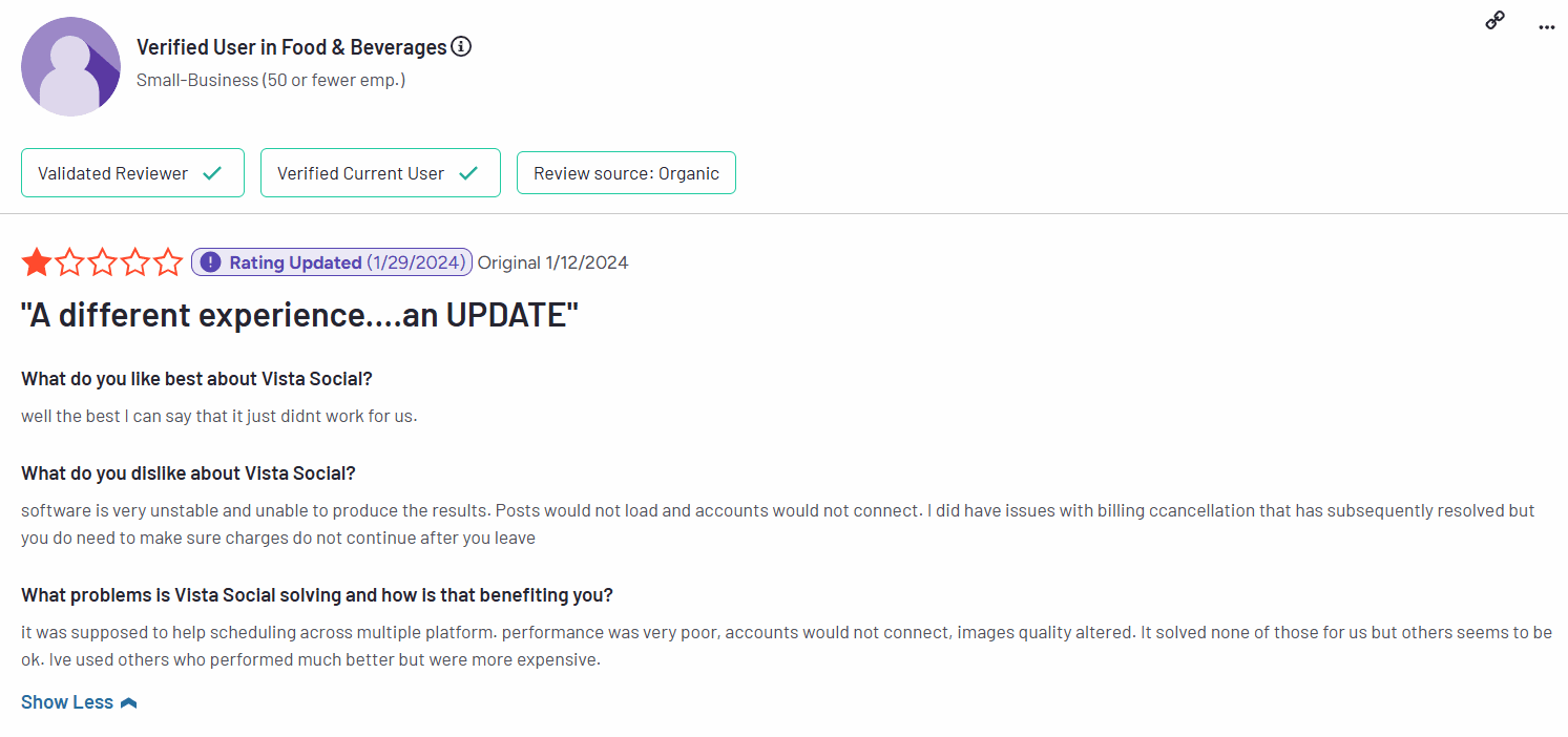 Is Vista Social Pricing Worth the Cost? Here's What You're Actually Paying For 8 A Review for Vista Social on G2
