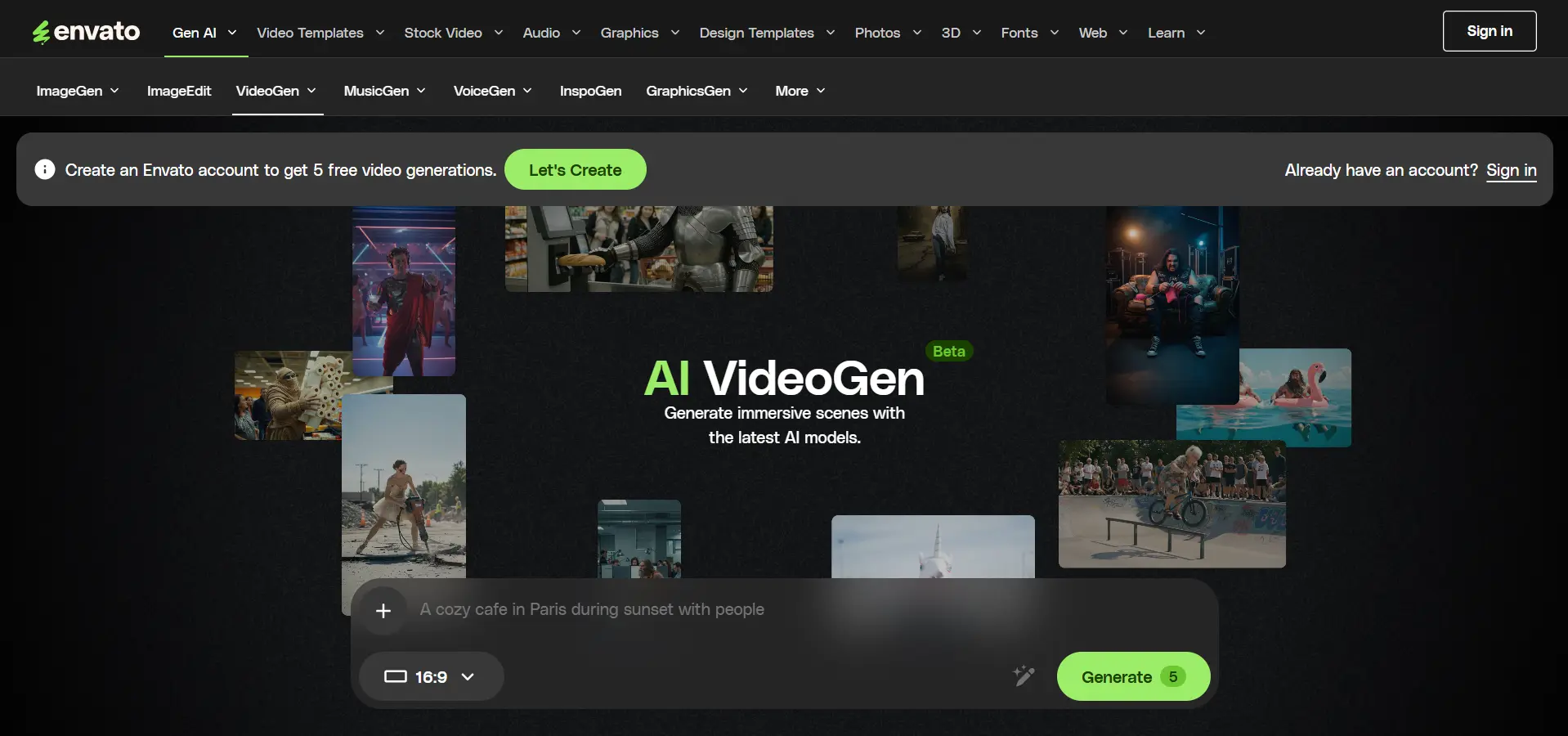 Best AI Content Creation Tools in 2025: Smarter Writing, Visuals & Social Media at Scale 20 envato ai video gen