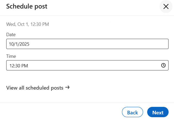 How to Schedule LinkedIn Posts in 2025: Quick and Easy Guide 8 Select the Time to Schedule Your Post