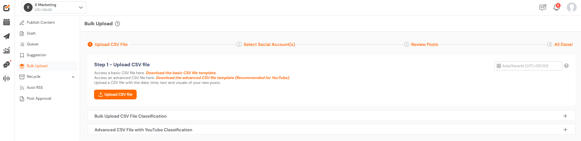 Best Time to Post on Facebook: Insights From Analyzing 3 Million Posts 22 Social Champ's Bulk Upload Feature