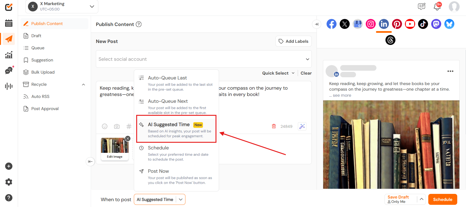 How to Schedule LinkedIn Posts in 2025: Quick and Easy Guide 14 Social Champ's AI Best Time to Post