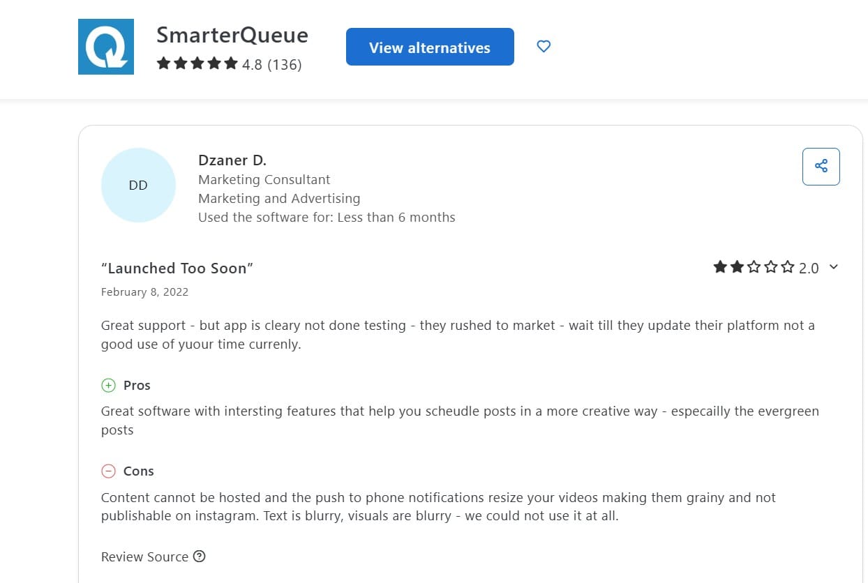 Everything You Need to Know About SmarterQueue Pricing 7 SmarterQueue’s Review on Capterra