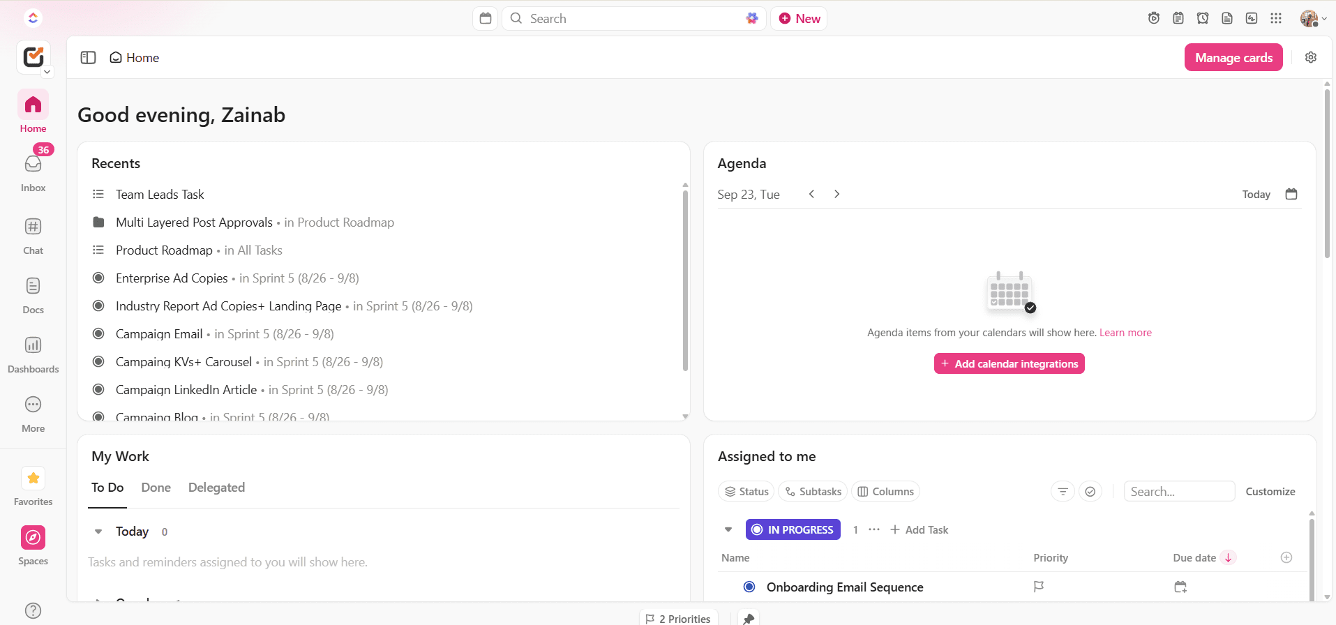 Our Team Tested 70+ Productivity Tools - Here Are Our Top 15 Picks 12 ClickUp's Dashboard