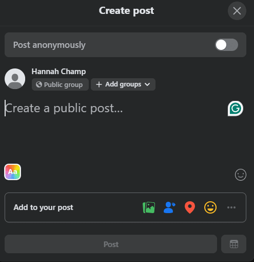 Create a Post