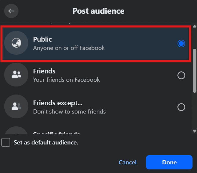 How to Make a Post Shareable on Facebook (Ultimate Guide for 2026) 8 Click “Public”