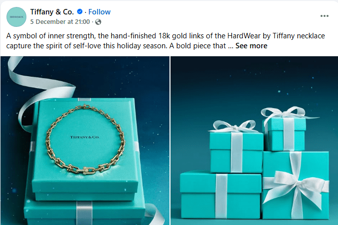 Tiffany & Co’s Branding on Facebook