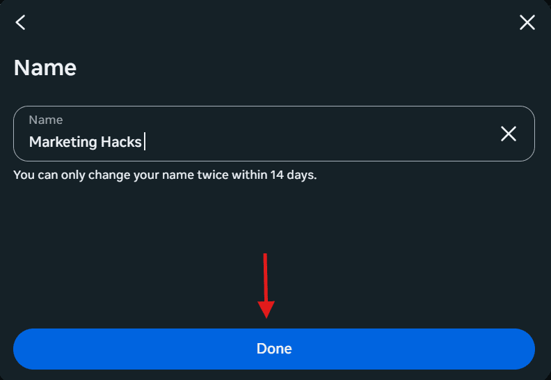 How to Change Your Name on Instagram in 2026: Complete Guide 19 Type Your Name and Click “Done”